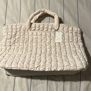 Brand new A New Day Off White/Check Print Soft Weekender Bag!